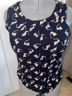 GUC Sunny Girl (sold through Modcloth) size L Kitty blouse.